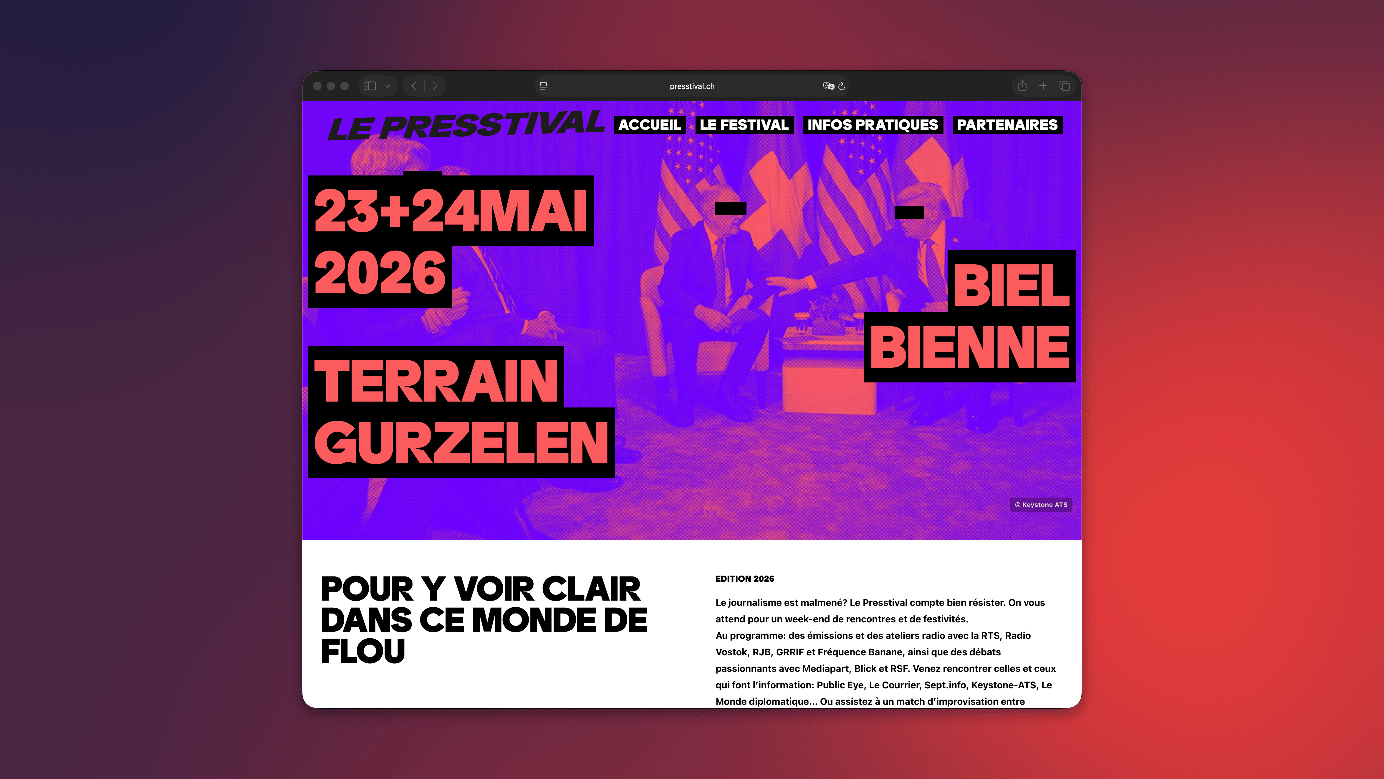 Presstival.ch, Um site à medida para o primeiro festival de jornalismo da Suíça francófona