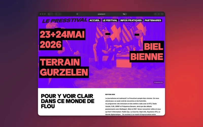 Presstival.ch, um site à medida para um festival de jornalismo